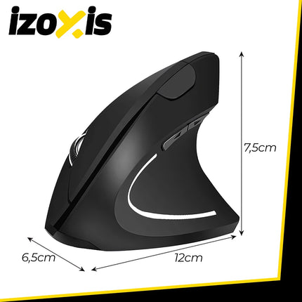 Wireless Ergonomic Vertical Mouse, USB, 6 Buttons