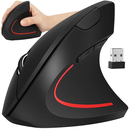 Wireless Ergonomic Vertical Mouse, USB, 6 Buttons