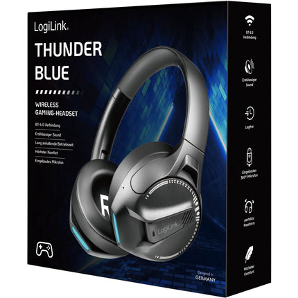 Wireless Gaming Headset, Bluetooth 6.0, Black, 50-Hour Battery