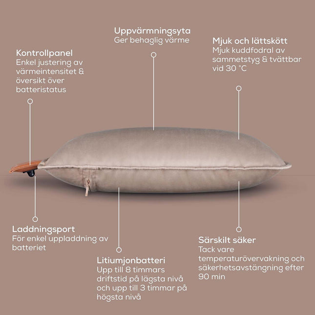 Kabelloses Heizkissen, Komfort, Smokey-Taupe