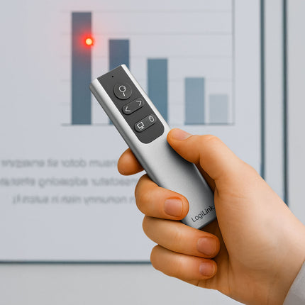 Wireless Presenter with Laser Pointer, Aluminum