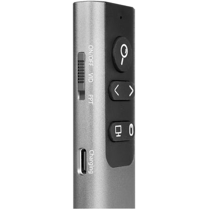 Wireless Presenter with Laser Pointer, Aluminum