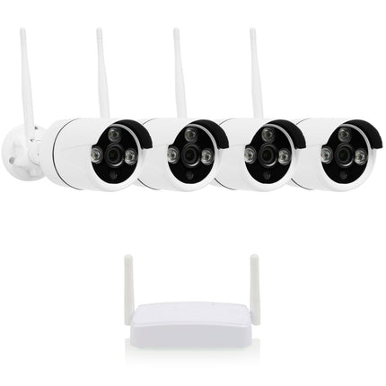Wireless Security Camera System, 4 Cameras, 1080p HD, Night Vision