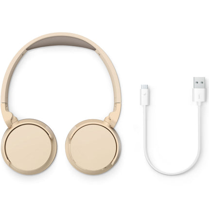 Kabelloser On-Ear-Kopfhörer TAH3209BG, 25 Stunden Spielzeit, leicht und bequem. Beige.