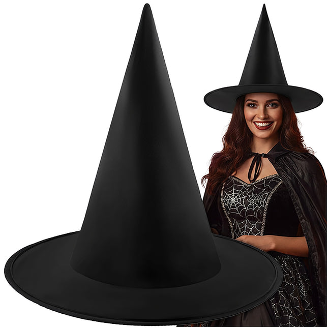 Hexenhut, Schwarz, Polyester, Einheitsgröße, Halloween