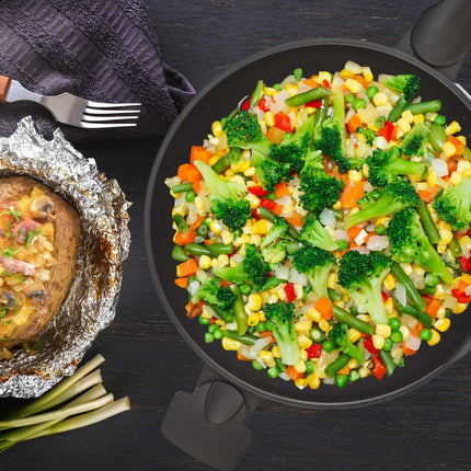Wok avec couvercle
