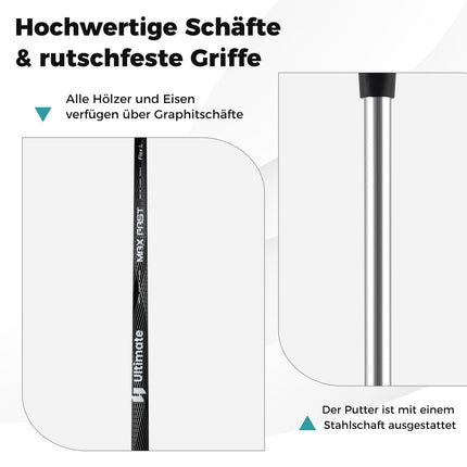 15-teiliges Damen-Golfschläger-Set mit Tasche & Regenhaube