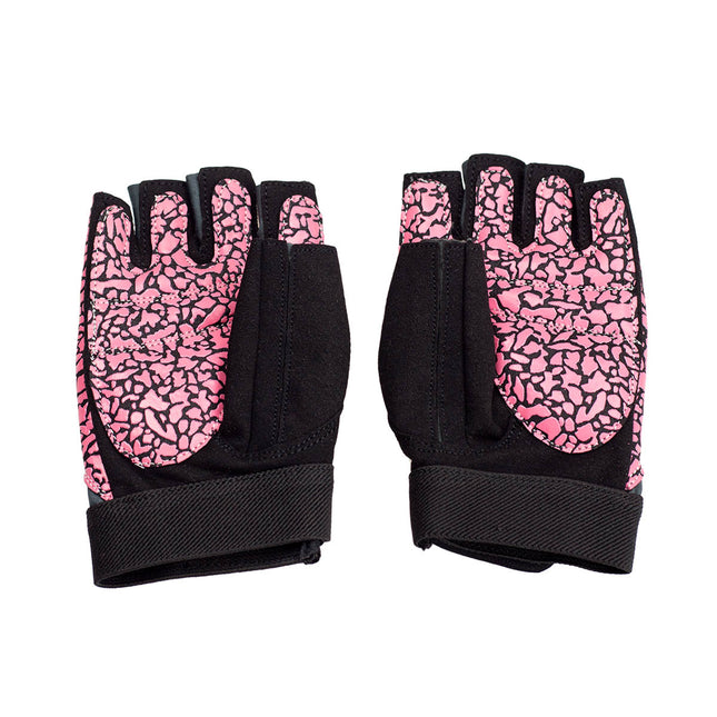 Damen-Fitnesshandschuhe, Größe M, Pink/Grau