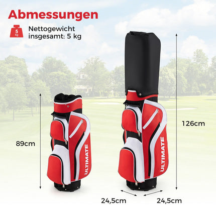 Damengolfschläger-Set für Rechtshänder mit Tasche, Rot