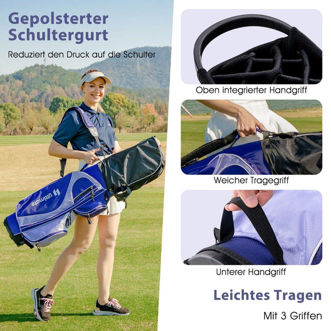 Damen Golfschlägerset 11-teilig Golfschlägersets Rechtshänder mit Regenhülle Lila