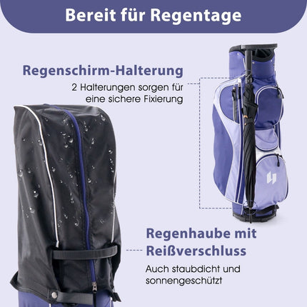 Damen Golfschlägerset 11-teilig Golfschlägersets Rechtshänder mit Regenhülle Lila