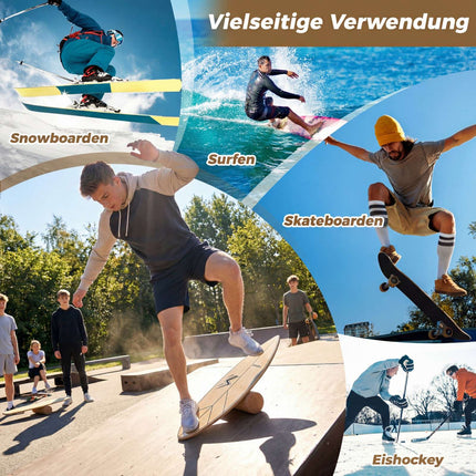 Holz-Balance Board mit Korkrolle, 11-Schicht Birkenholz