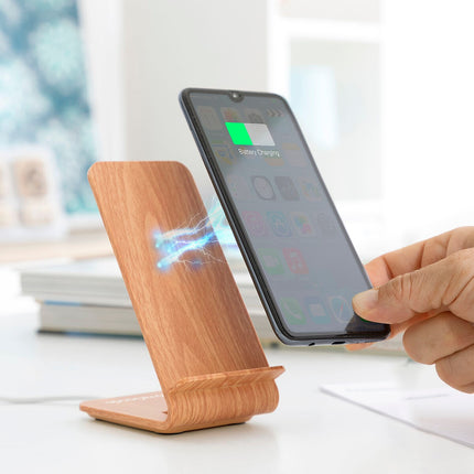 Kabelloses Ladegerät mit Ständer in Holzoptik Qistan InnovaGoods