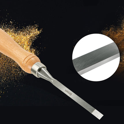 Wood Lathe Chisel Set, 12-Piece HSS, Wood Case