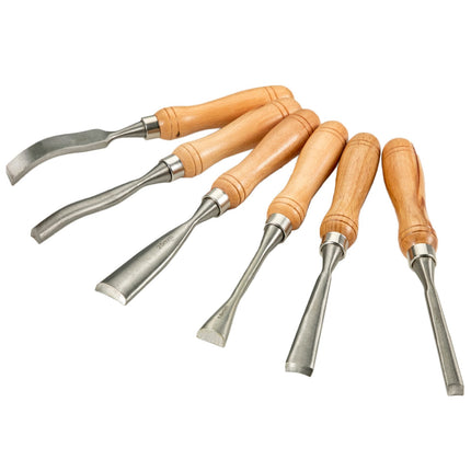 Wood Lathe Chisel Set, 12-Piece HSS, Wood Case