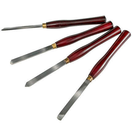 Wood Lathe Chisel Set, 8-Piece HSS With Wooden Case