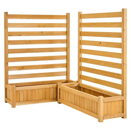Wood Privacy Fence Panels 914 x 1143 mm, 2 Pack, Planters