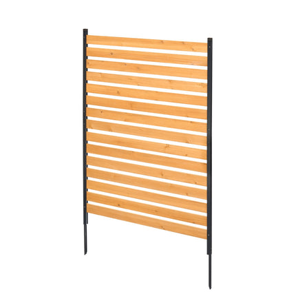 Wood Privacy Fence Screen, 39 x 61 in, 1 Panel, Stakes