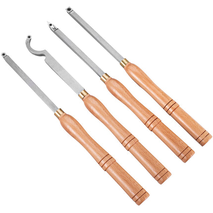 Wood Turning Tools Set, 4-Piece Carbide Cutters