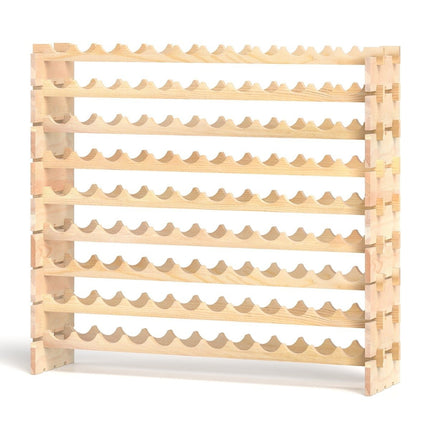 Wood Wine Rack, Stackable, Holds 108 Bottles