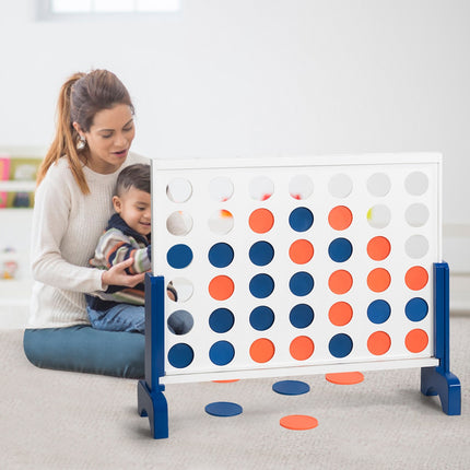 Hölzernes 4-Gewinnt-Spielset mit Tragetasche, Groß