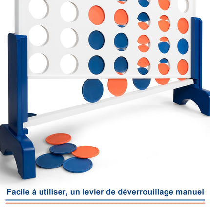 Hölzernes 4-Gewinnt-Spielset mit Tragetasche, Groß