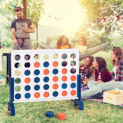 Hölzernes 4-Gewinnt-Spielset mit Tragetasche, Groß