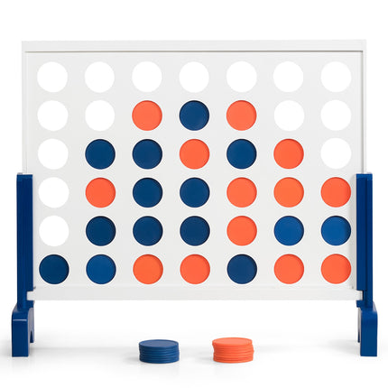 Hölzernes 4-Gewinnt-Spielset mit Tragetasche, Groß