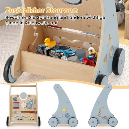 Wooden Baby Walker with Activity Center – Montessori Learning