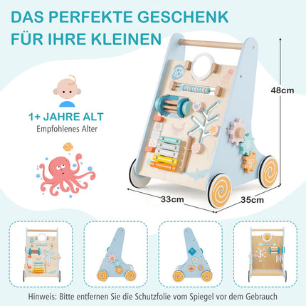 Lauflernwagen aus Holz – Montessori Lernspielzeug