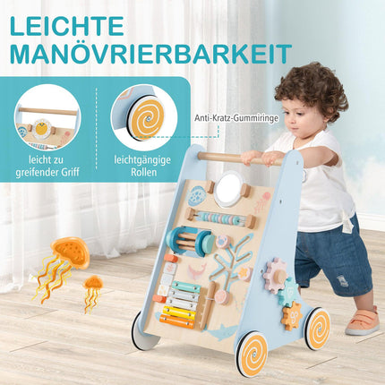 Lauflernwagen aus Holz – Montessori Lernspielzeug