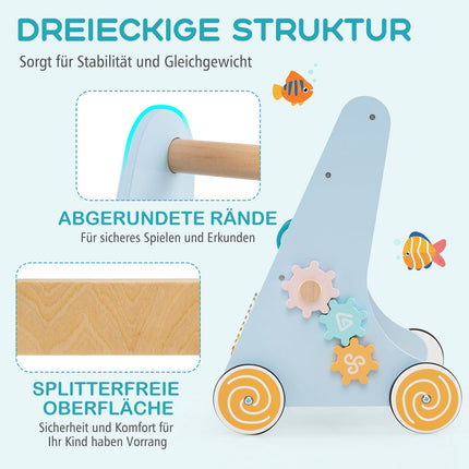 Lauflernwagen aus Holz – Montessori Lernspielzeug