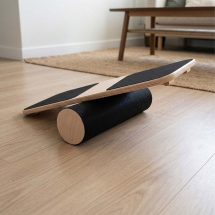 Wooden Balance Board with Roller for Balance Training, Birch Plywood