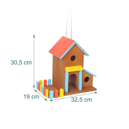 Wooden Birdhouse Feeder for Garden or Patio