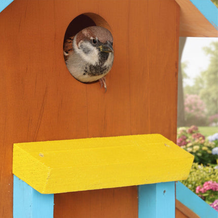 Wooden Birdhouse Feeder for Garden or Patio