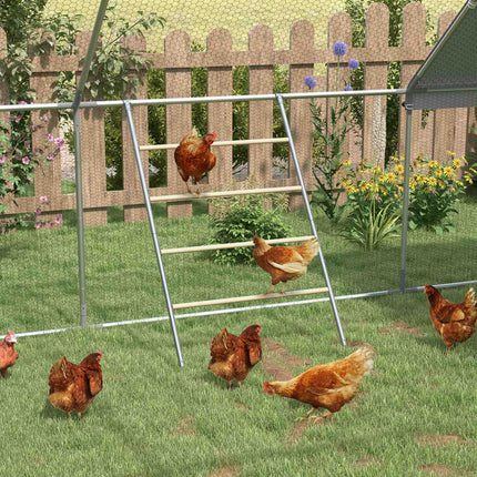 Échelle en bois pour poulailler Aire de jeux pour poules Cadre d'escalade pour poules pour 4 à 6 poules 140 x 86 x 2,5 cm Bois naturel