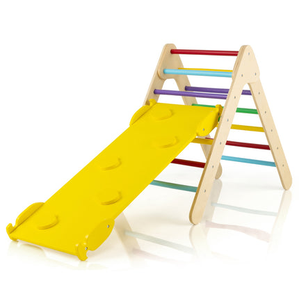 Hölzernes Kletterdreieck-Set, 3-in-1 Rutschrampe