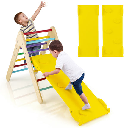 Hölzernes Kletterdreieck-Set, 3-in-1 Rutschrampe