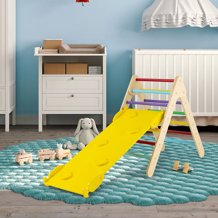 Hölzernes Kletterdreieck-Set, 3-in-1 Rutschrampe