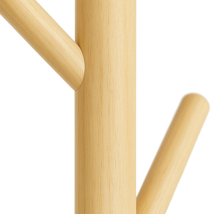 Garderobenständer aus Holz mit 8 Haken, freistehend