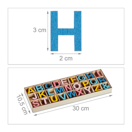 Wooden Craft Letters Set, 324 Pieces