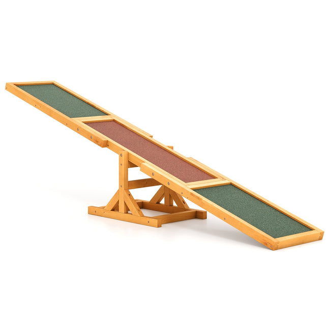 Wooden Dog Agility Seesaw, Non-Slip, 60kg Capacity