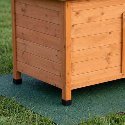 Hundehütte aus Holz, Orange – Wasserdichtes Dach, erhöhter Boden