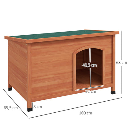 Hundehütte aus Holz, erhöht, herausnehmbarer Boden, 100 cm
