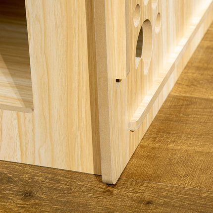 Hundehütte aus Holz mit Dach und Lüftung, klein 69cm