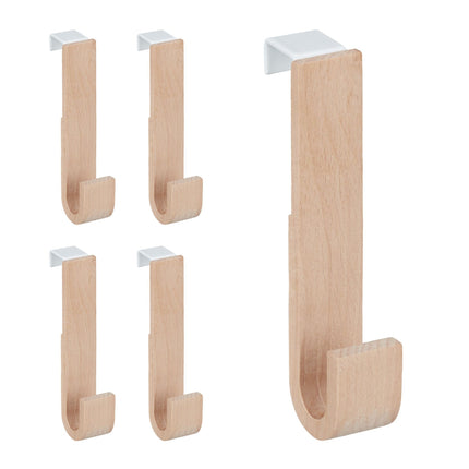 Wooden Door Hook Set of 5