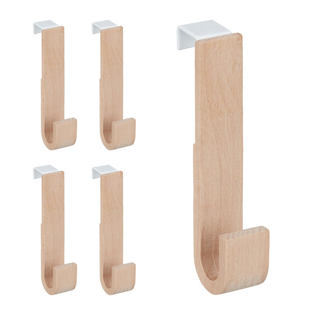 Türhaken-Set aus Holz, 5 Stück
