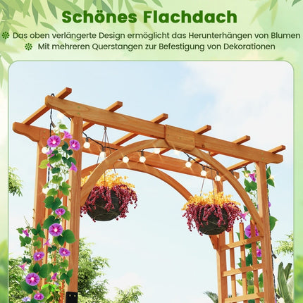 Houten tuinboog voor klimplanten, 213 cm hoog