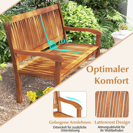Wooden Garden Bench, 2-3 Seater, 320kg Capacity