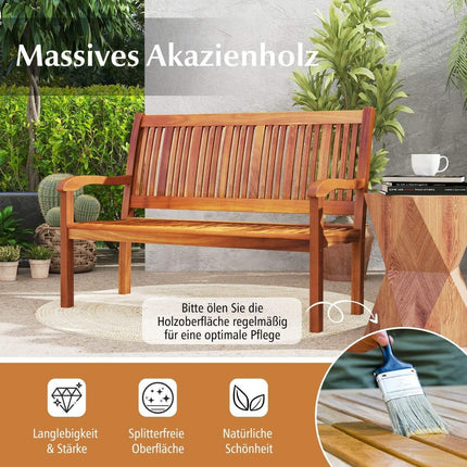 Wooden Garden Bench, 2-3 Seater, 320kg Capacity